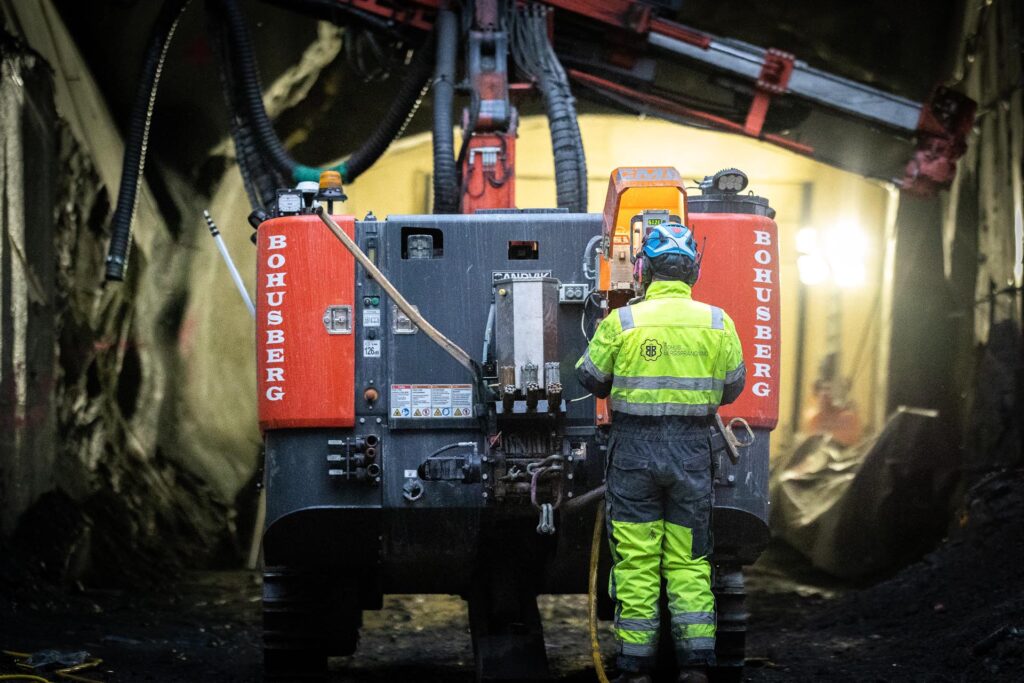 Borrning i tunnel - Bohus Berg